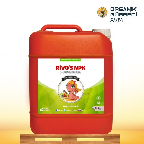 Rivo’s Sıvı NPK 5-5-5 Organamineral Gübre 5 Litre